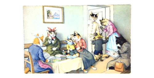 Vintage anthropomorphic cats - anthropomorphic,
